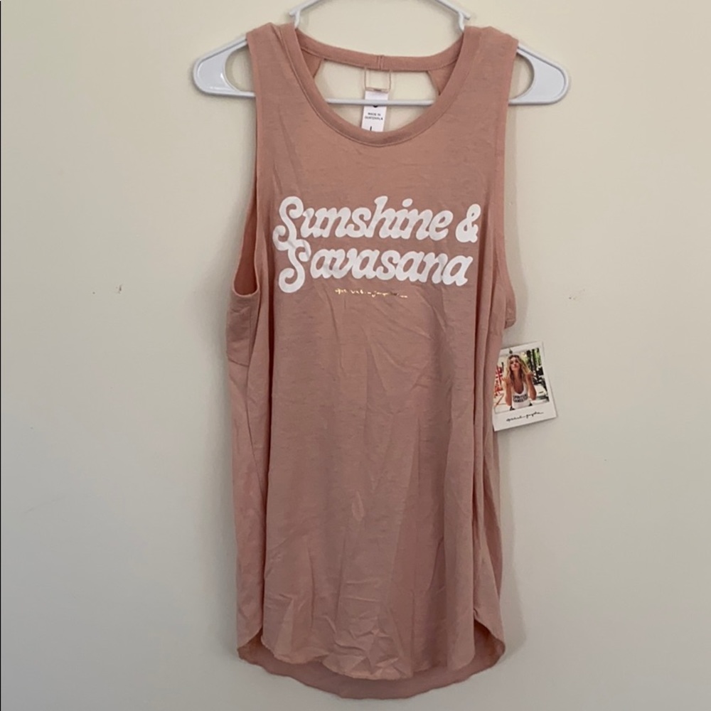 Open back spiritual gangster yoga tee